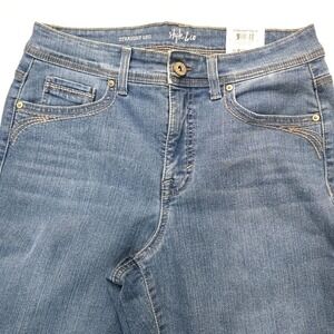 Style Co Womens Size 6 Medium Wash Straight Leg High Rise Tummy Control Jeans